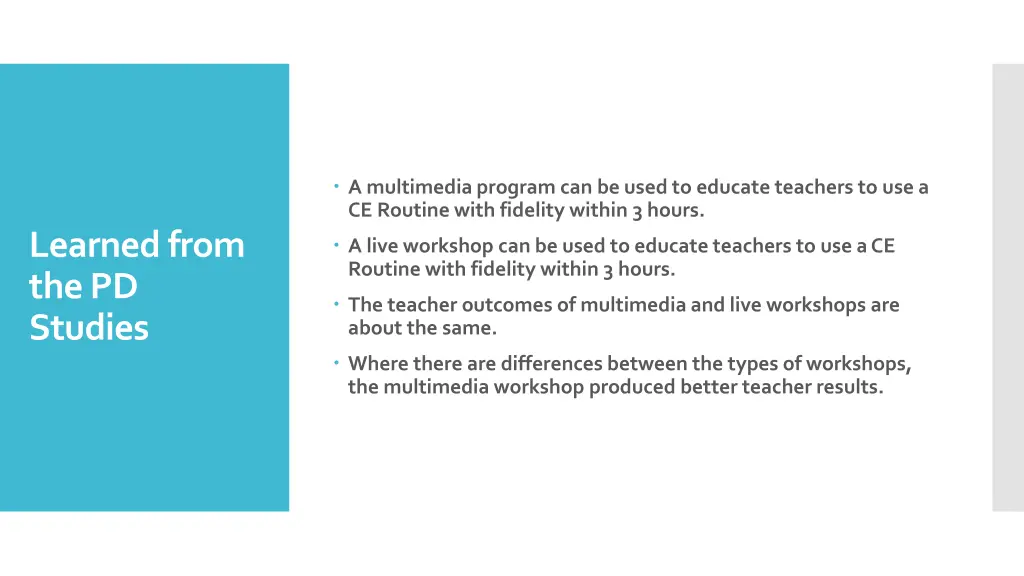 a multimedia program can be used to educate