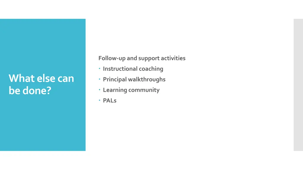 follow up and support activities