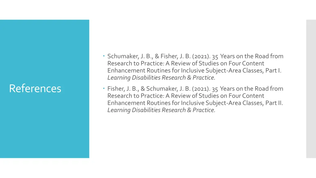 schumaker j b fisher j b 2021 35 years