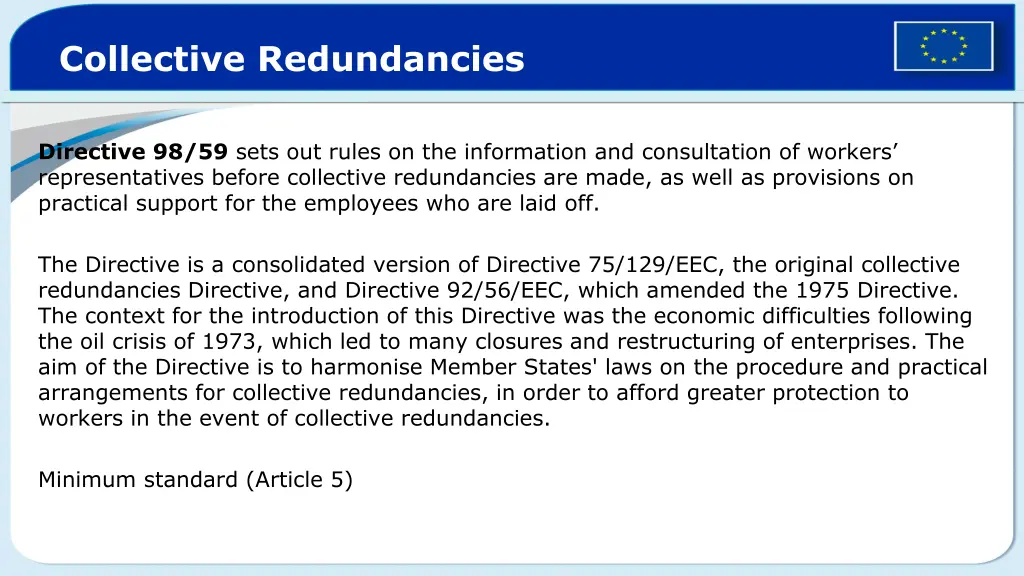 collective redundancies