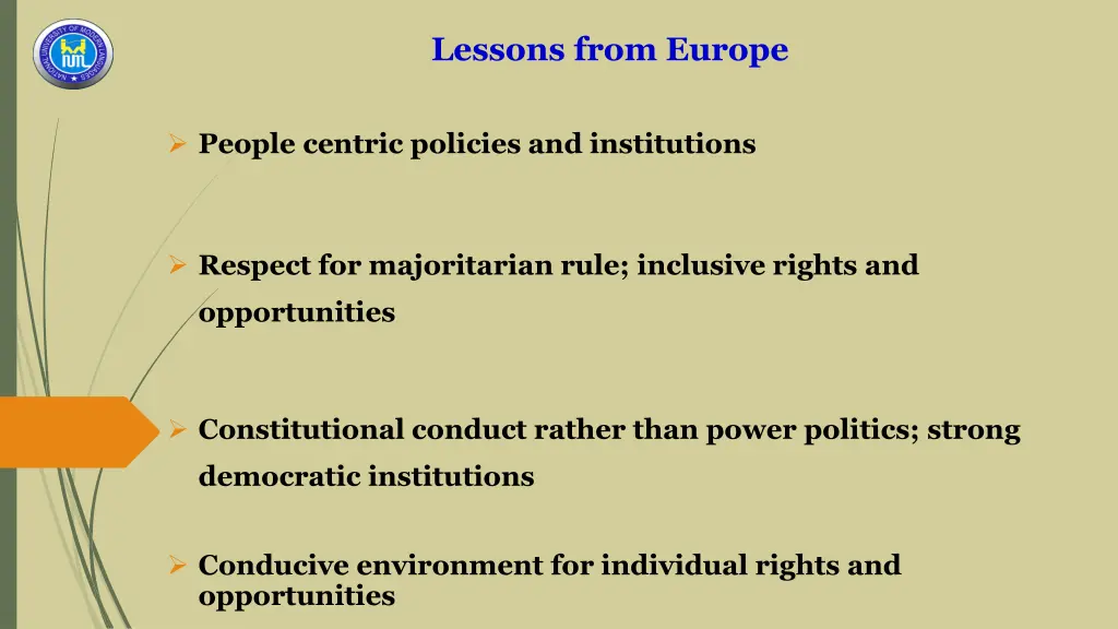 lessons from europe
