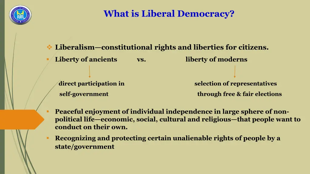 what is liberal democracy 1
