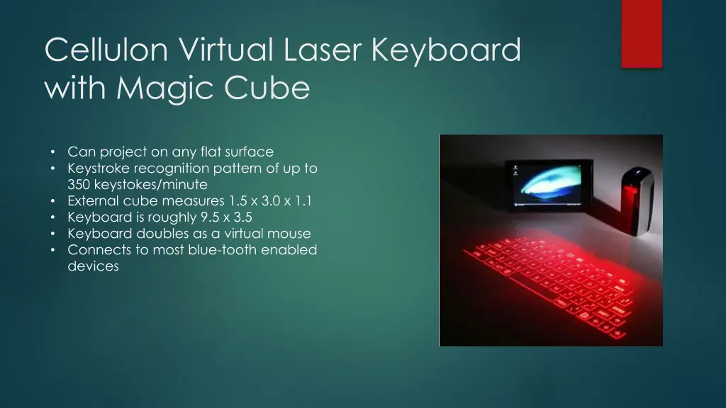 cellulon virtual laser keyboard with magic cube