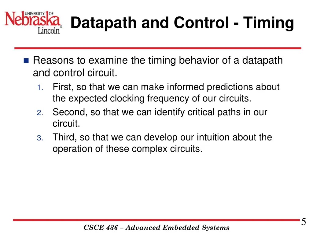 datapath and control timing 2