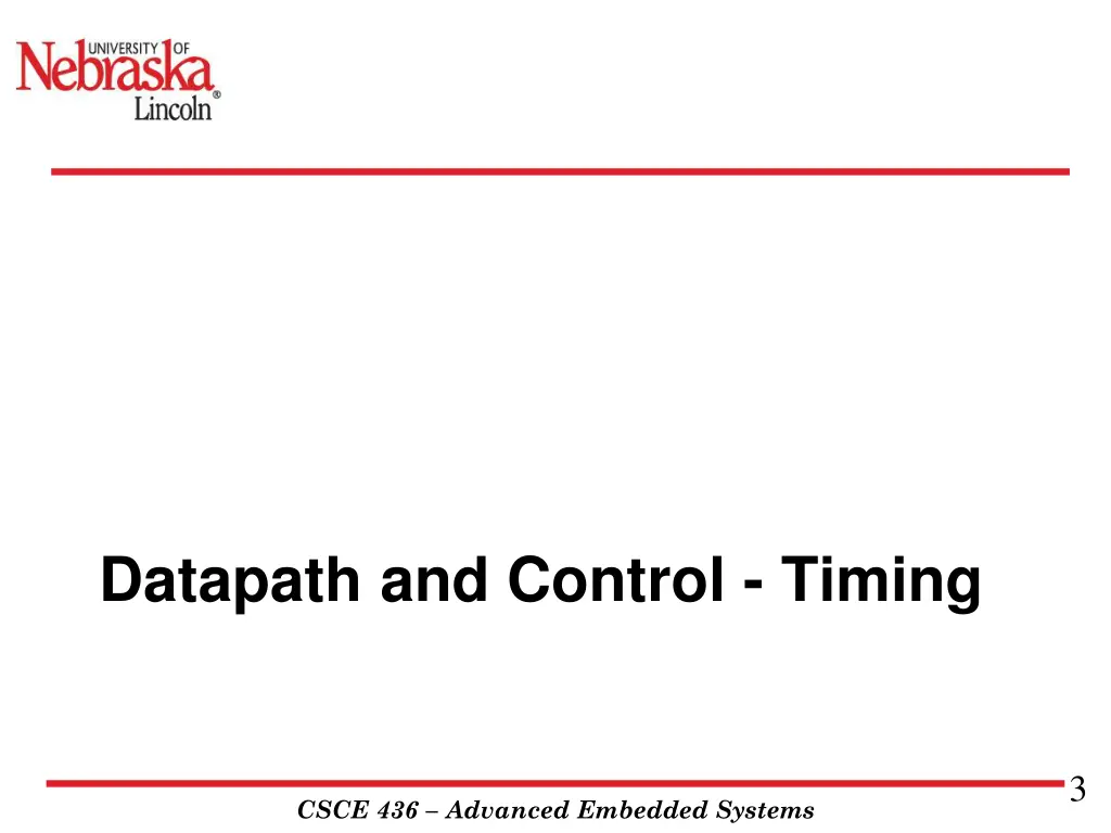 datapath and control timing