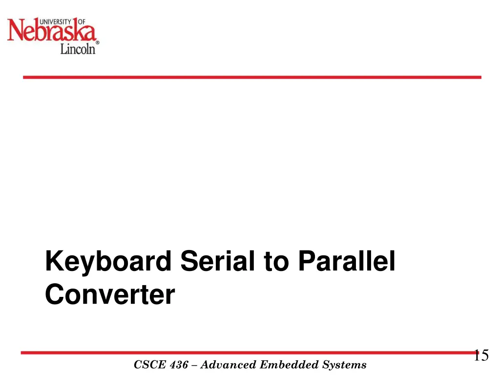 keyboard serial to parallel converter