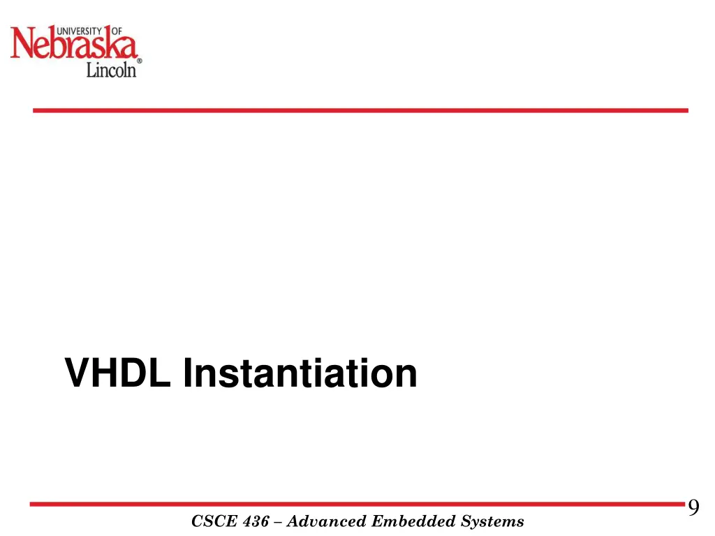 vhdl instantiation