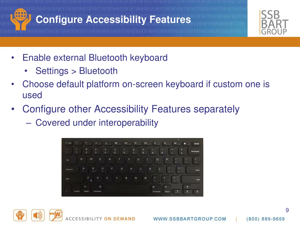 configure accessibility features