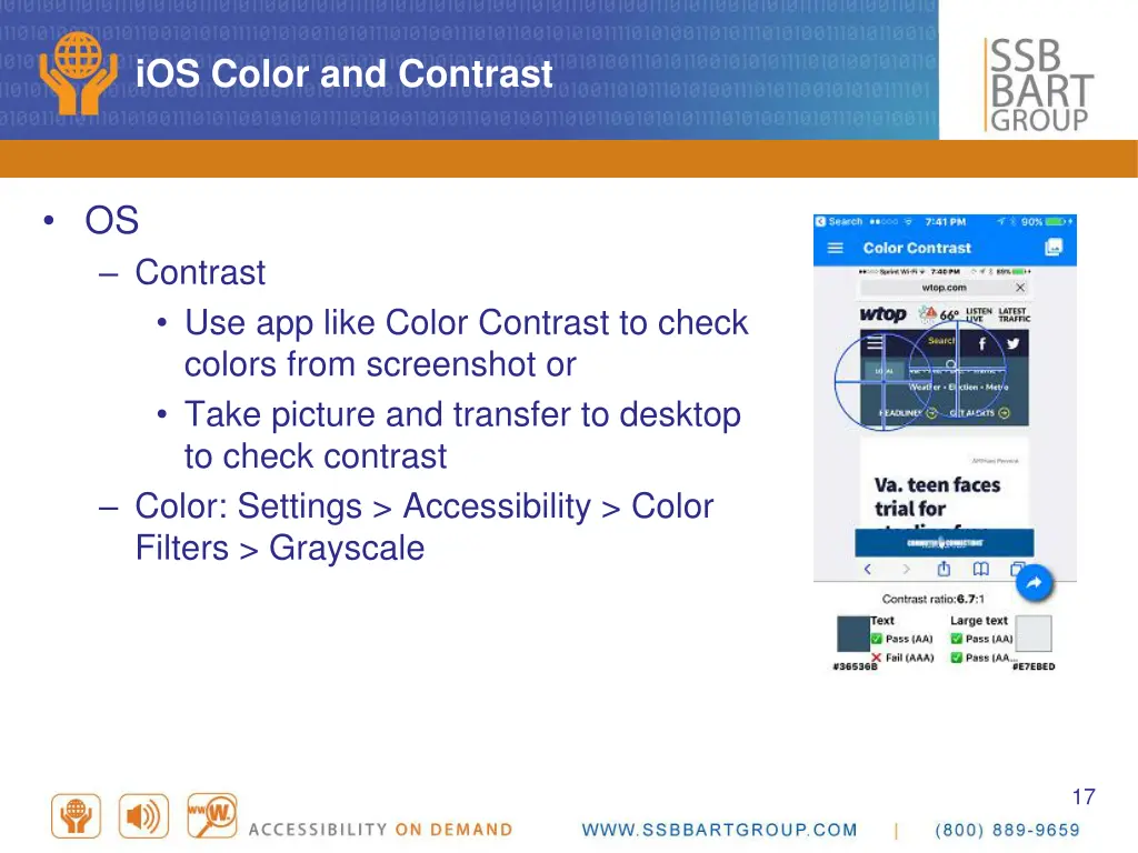 ios color and contrast