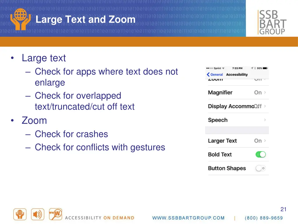 large text and zoom