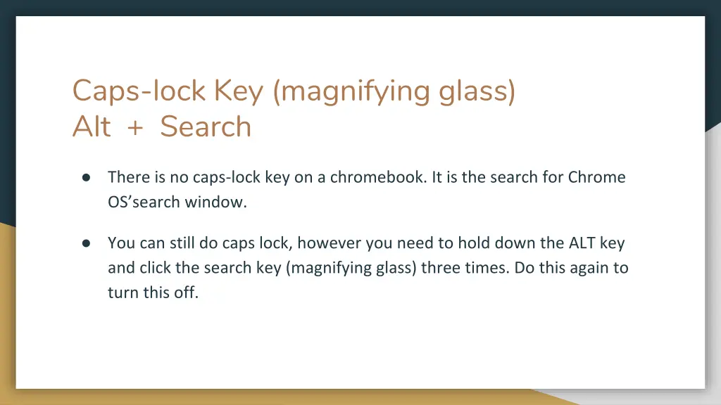 caps lock key magnifying glass alt search