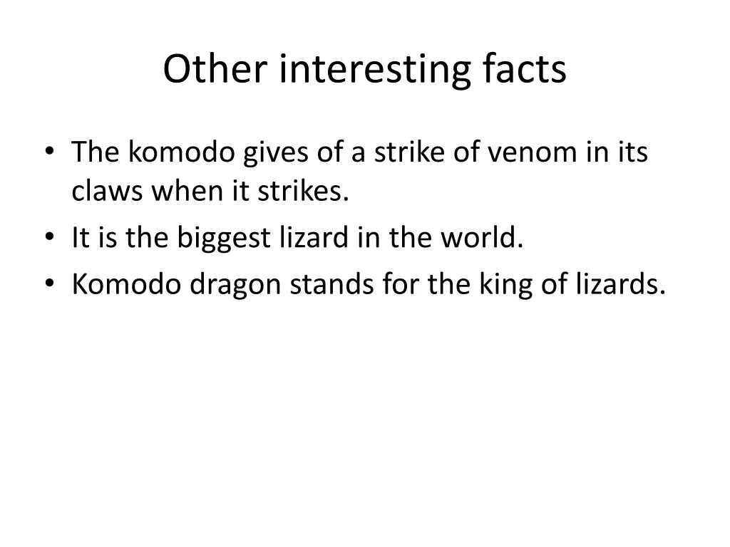 other interesting facts