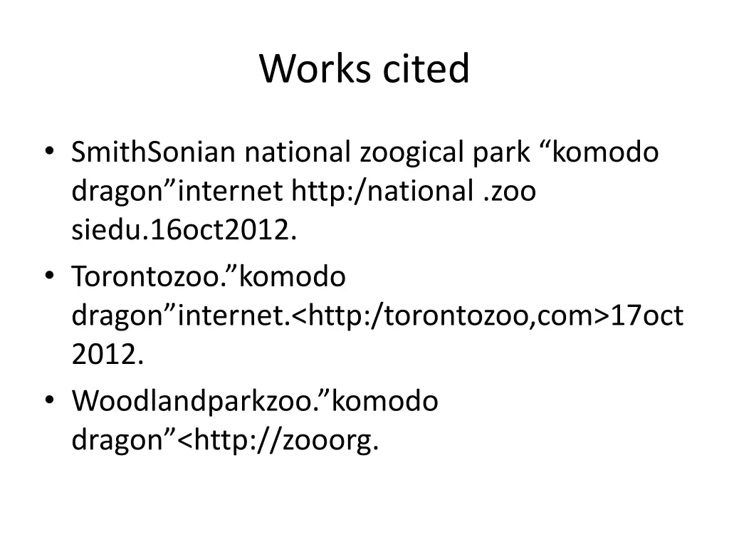 works cited