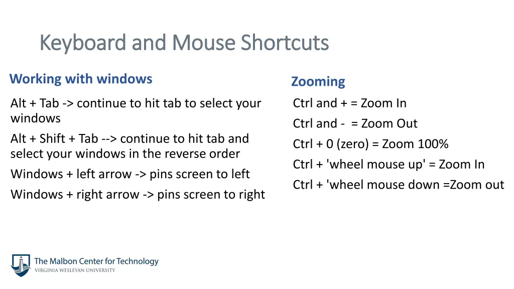 keyboard and mouse shortcuts keyboard and mouse 1