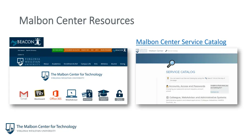malbon center service catalog