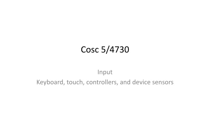 cosc 5 4730
