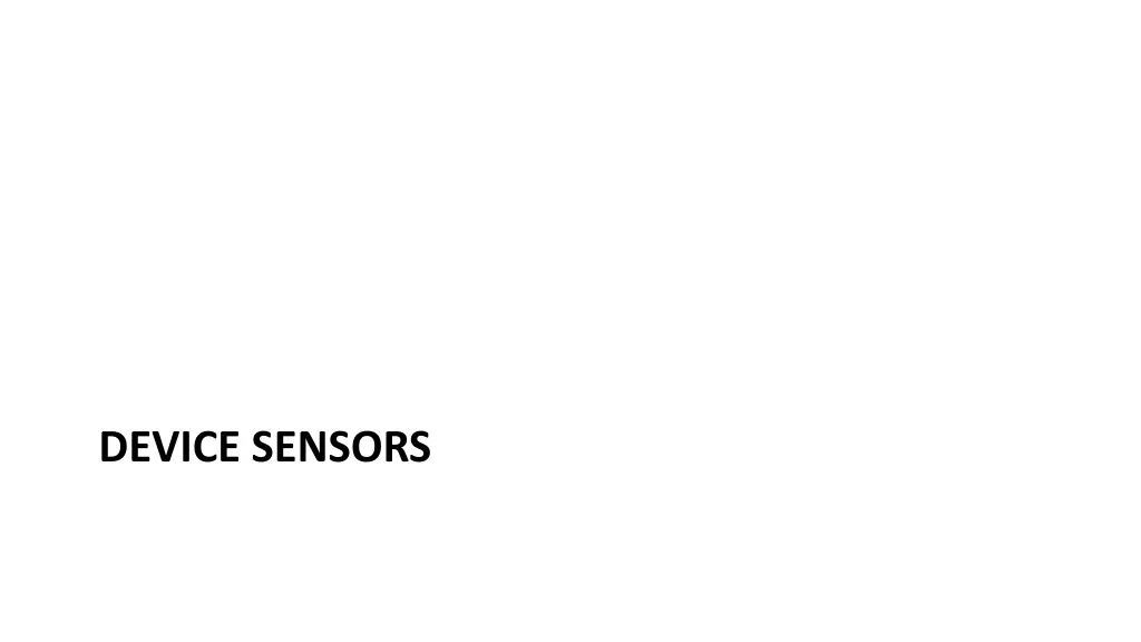 device sensors