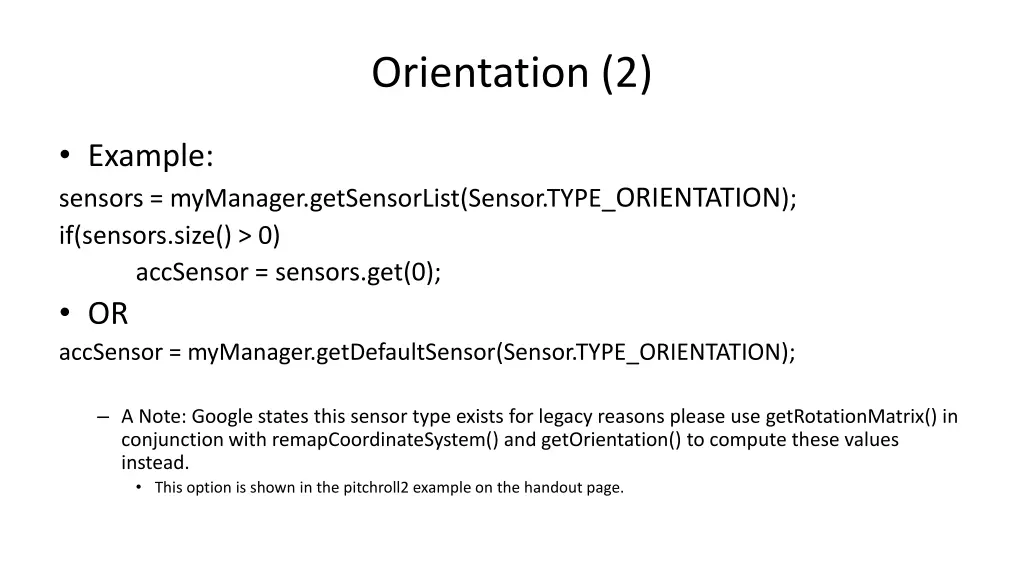 orientation 2