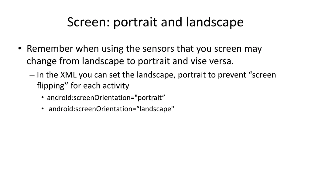 screen portrait and landscape