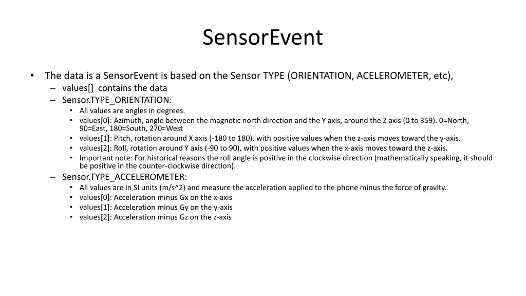 sensorevent