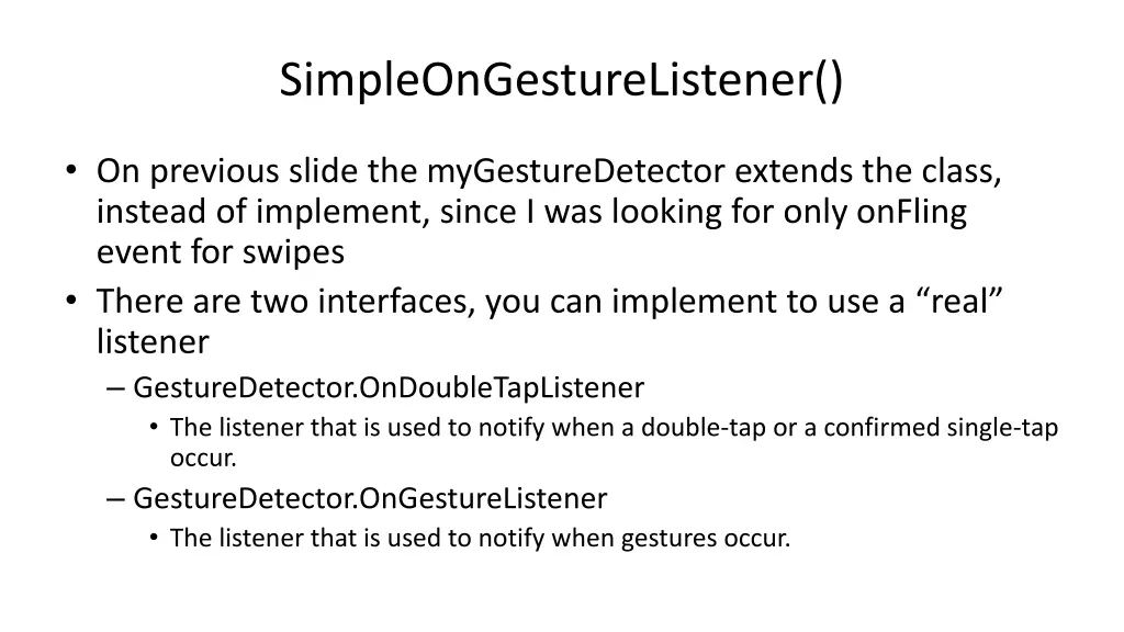 simpleongesturelistener