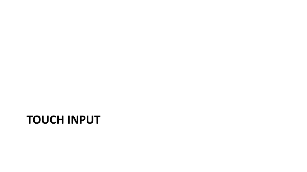 touch input
