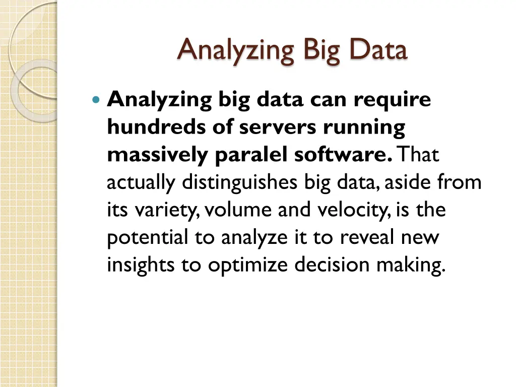 analyzing big data