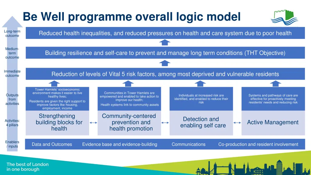 be well programme overall logic model