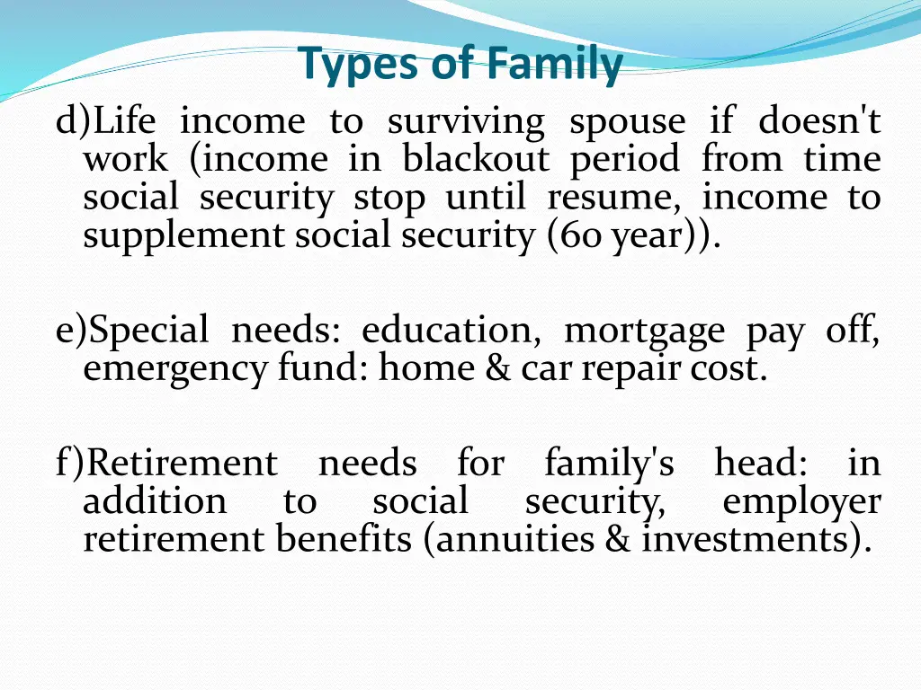 types of family 4