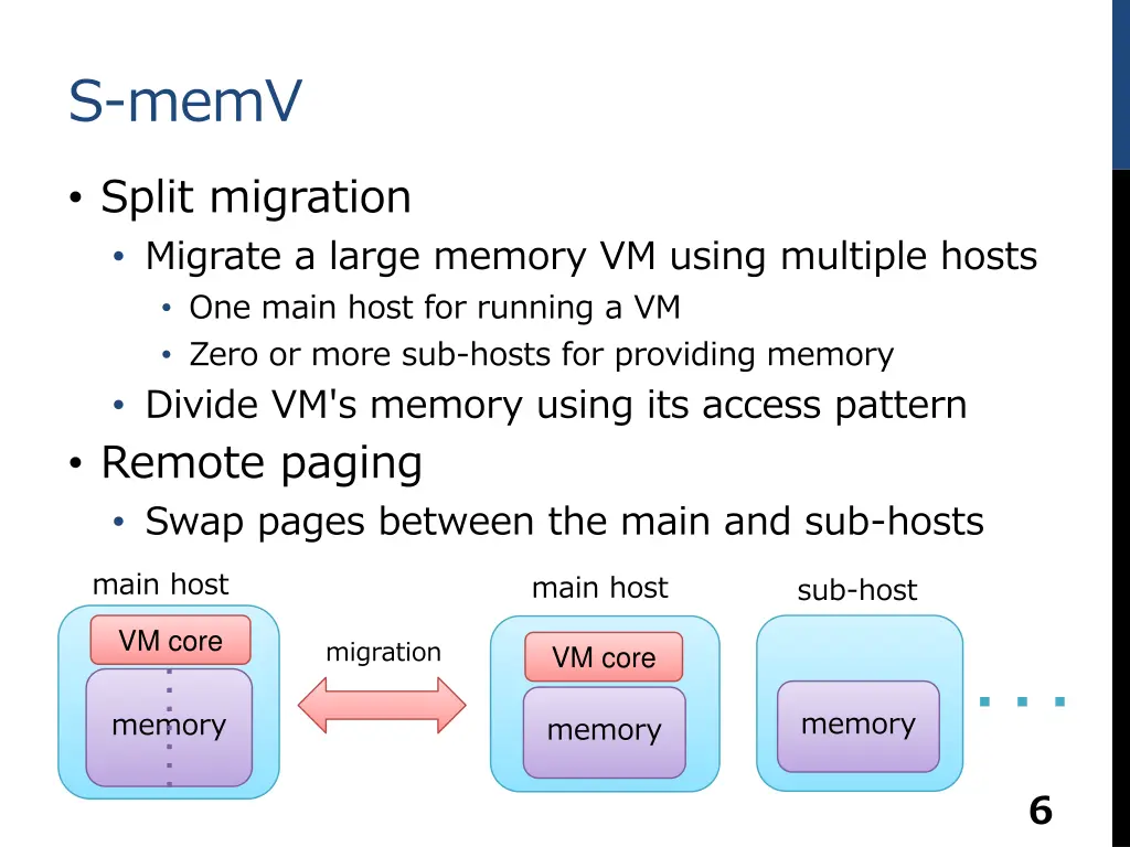s memv split migration migrate a large memory