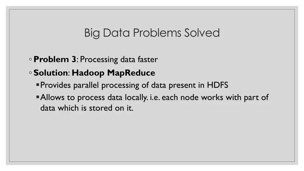 big data problems solved 2