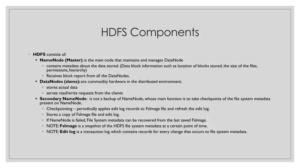 hdfs components 1