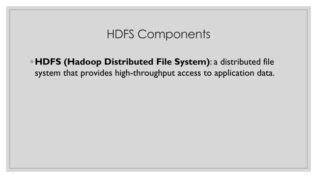 hdfs components