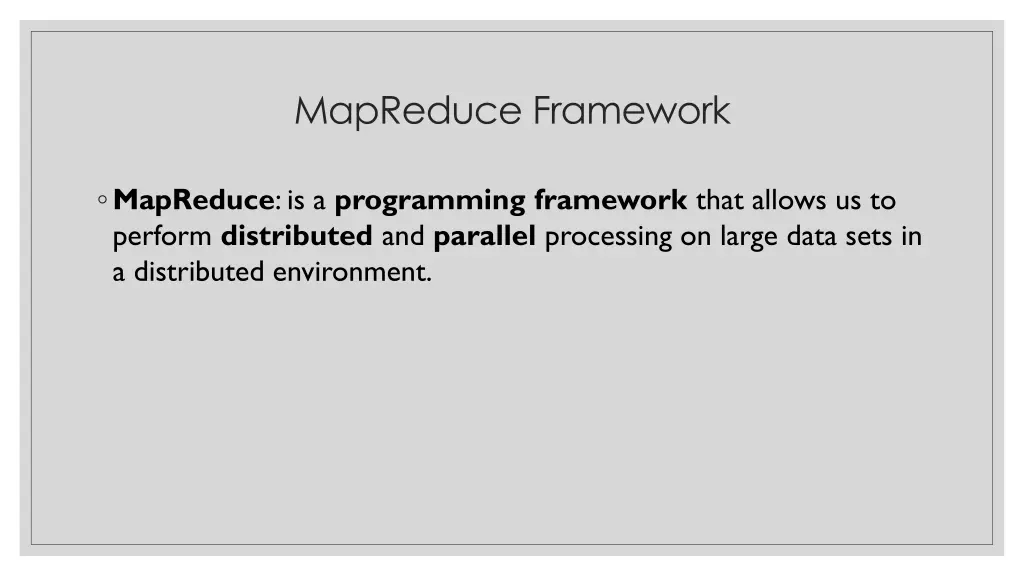 mapreduce framework