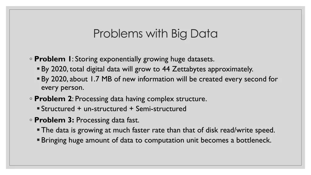 problems with big data