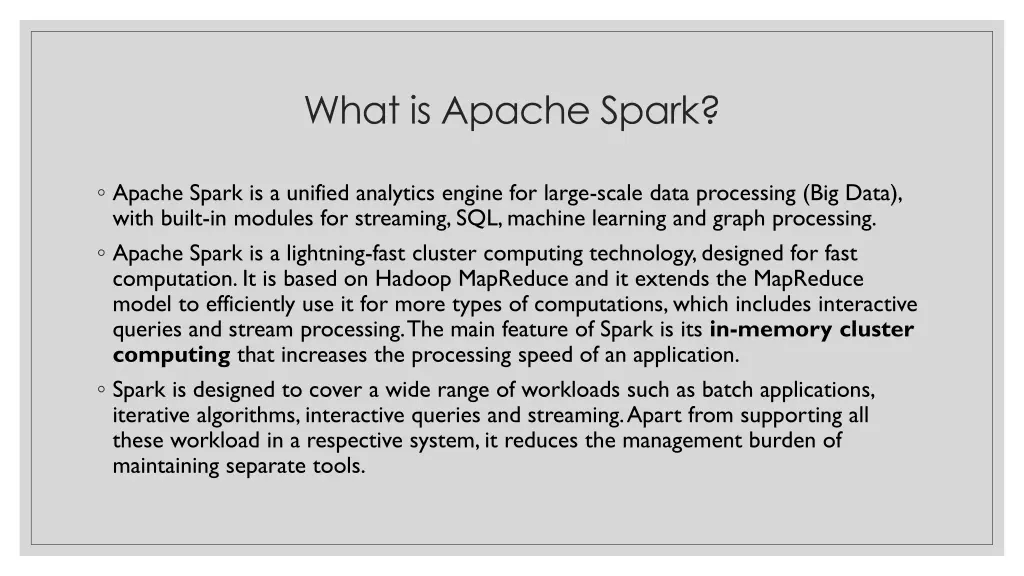 what is apache spark