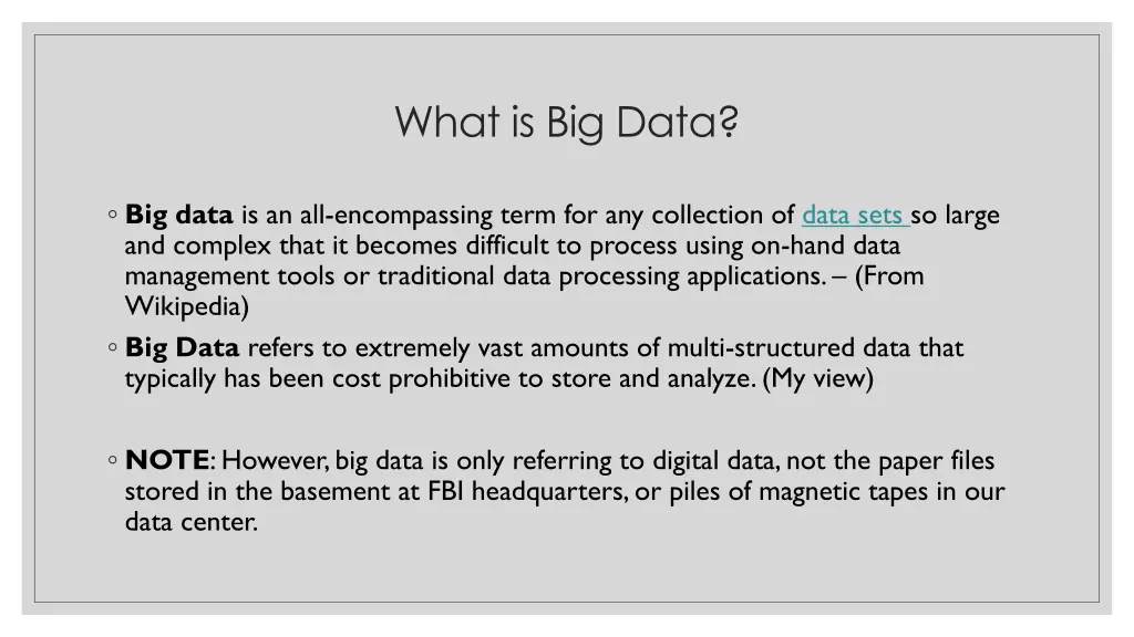 what is big data