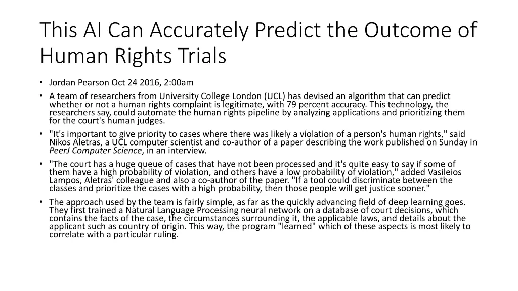 this ai can accurately predict the outcome