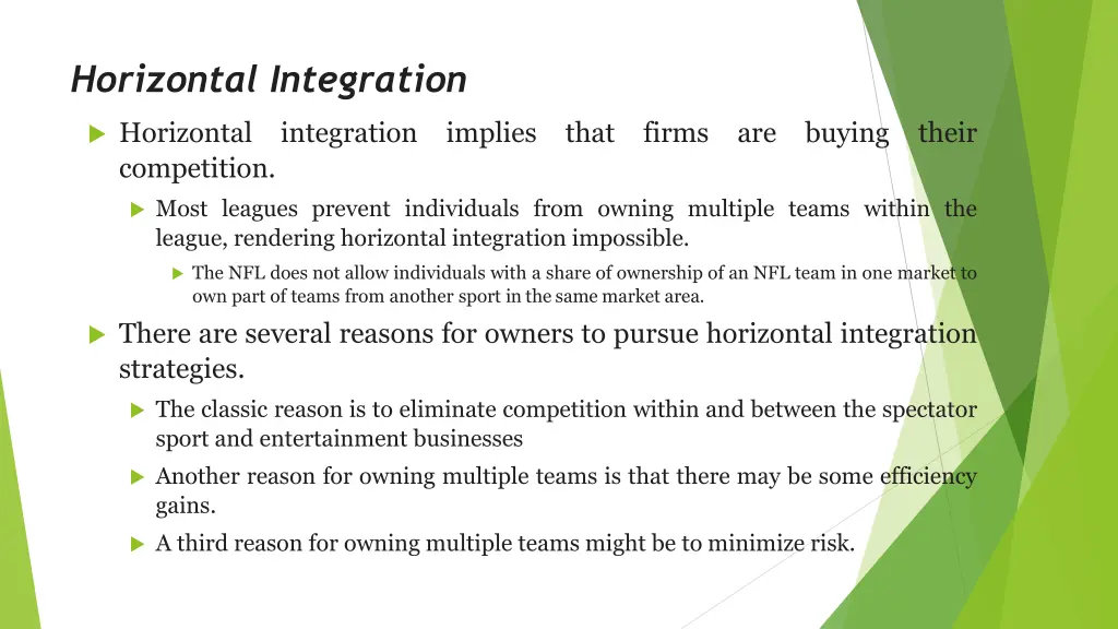 horizontal integration