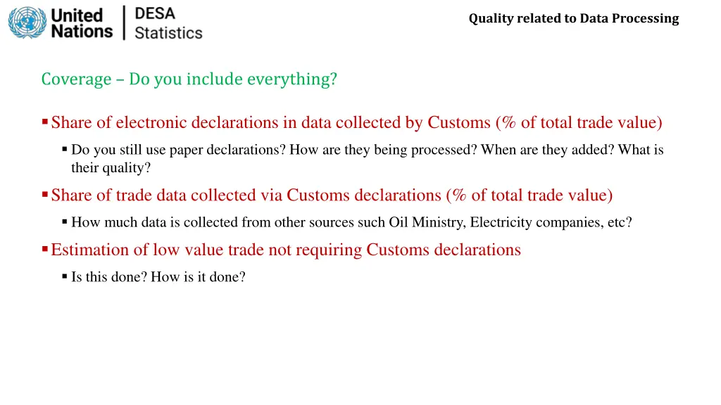 quality related to data processing 1