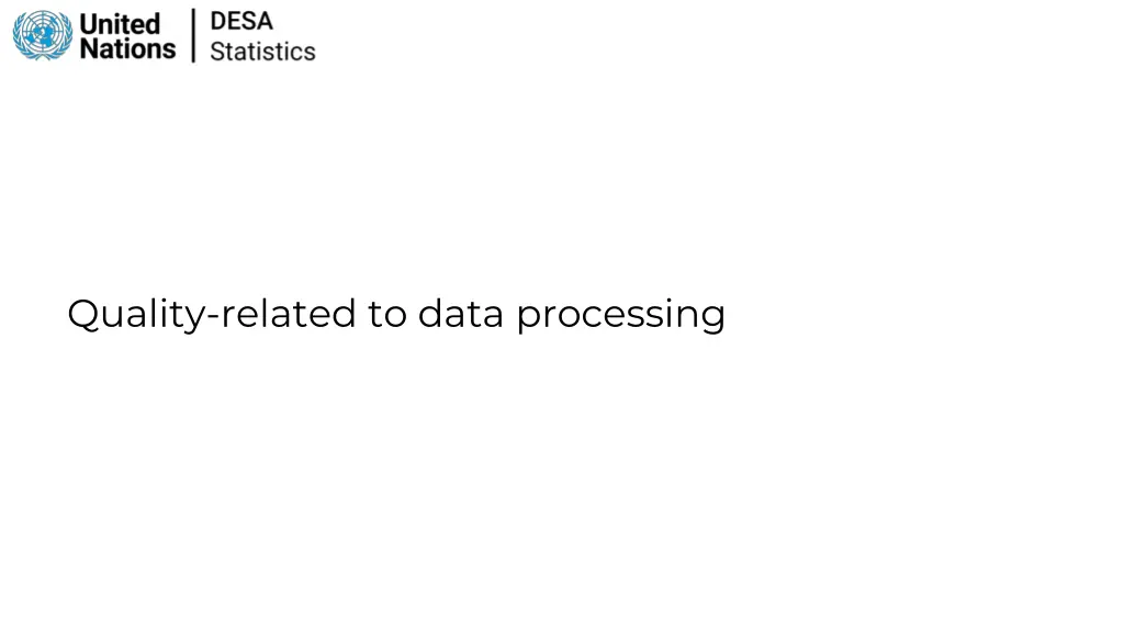 quality related to data processing