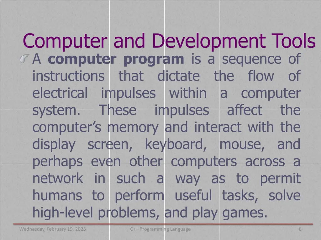 computer and development tools a computer program