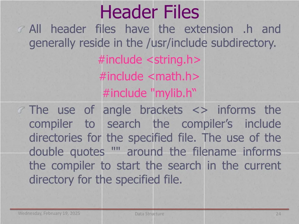 header files 2