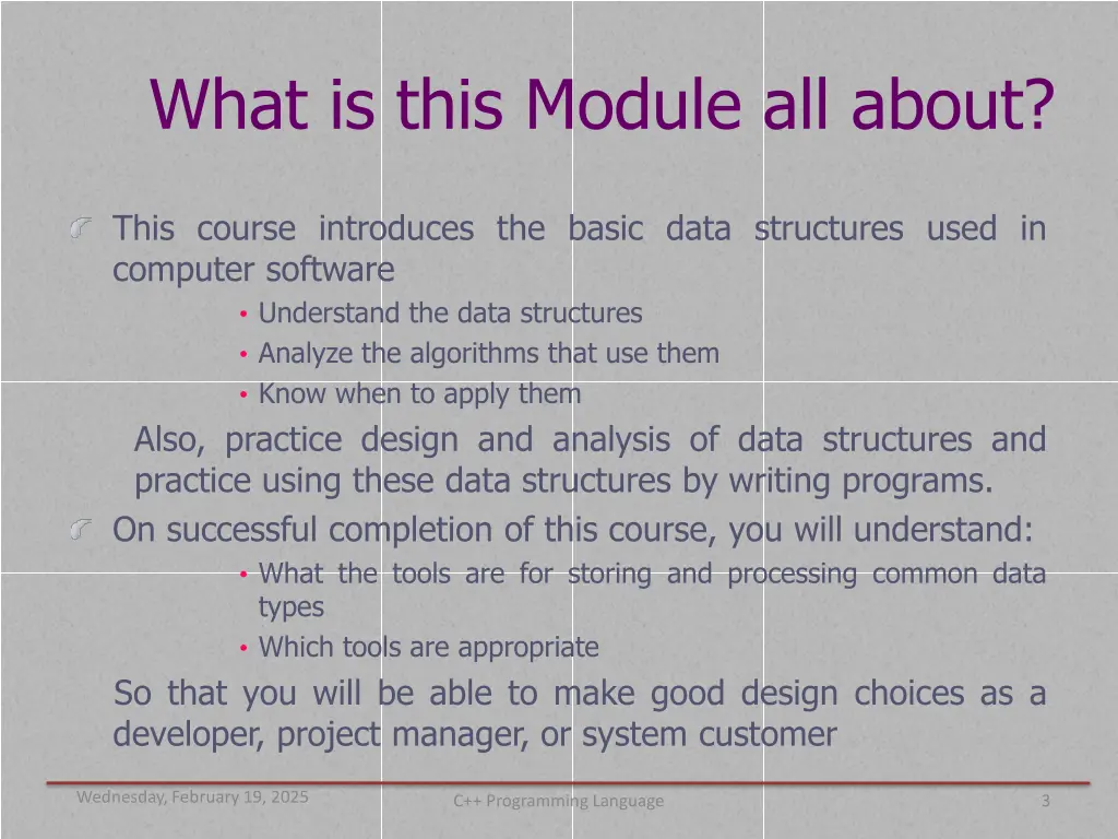 what is this module all about