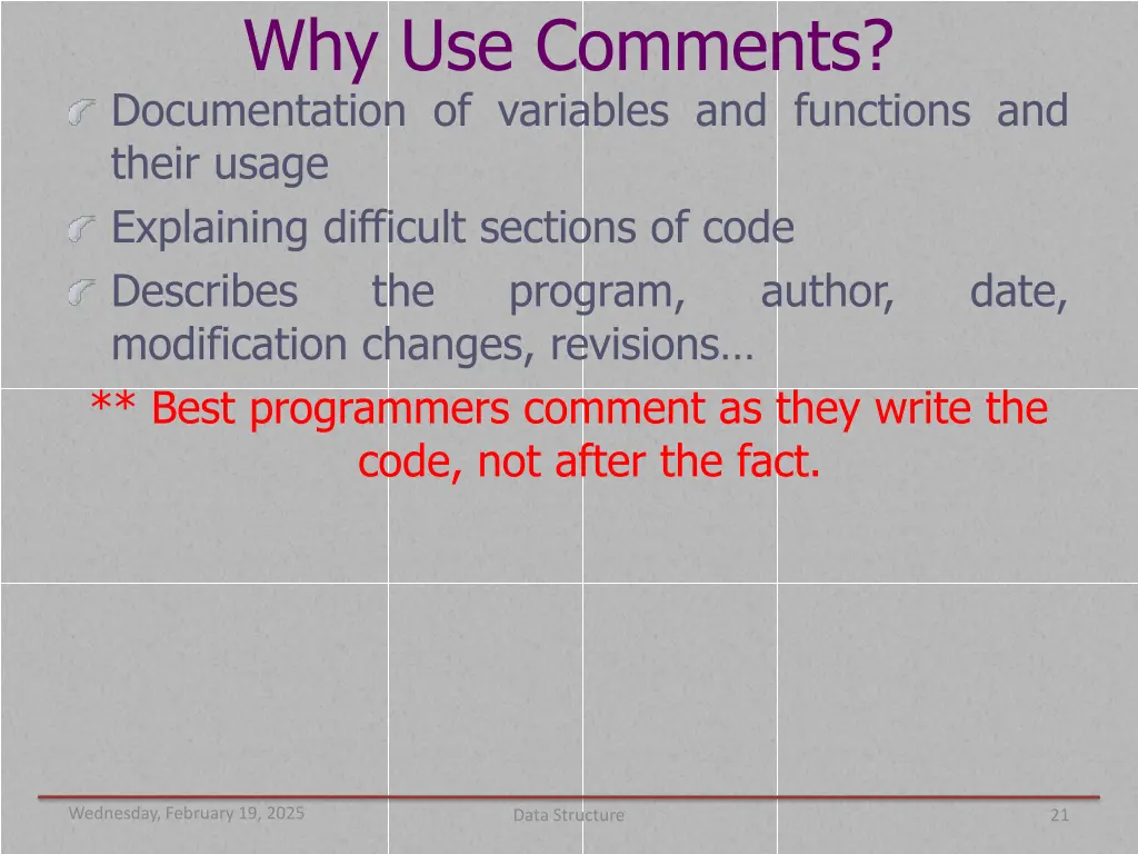 why use comments