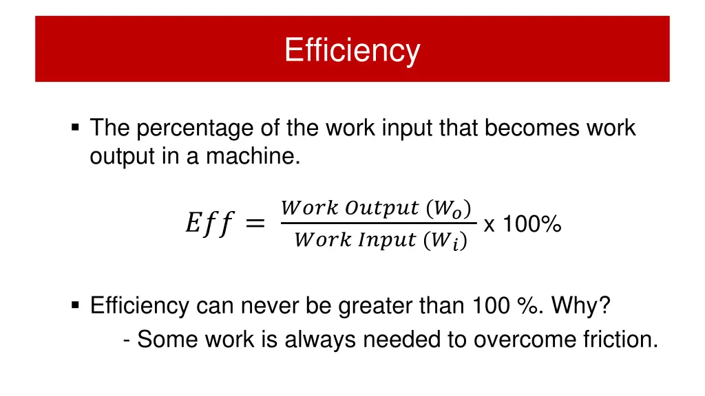 efficiency