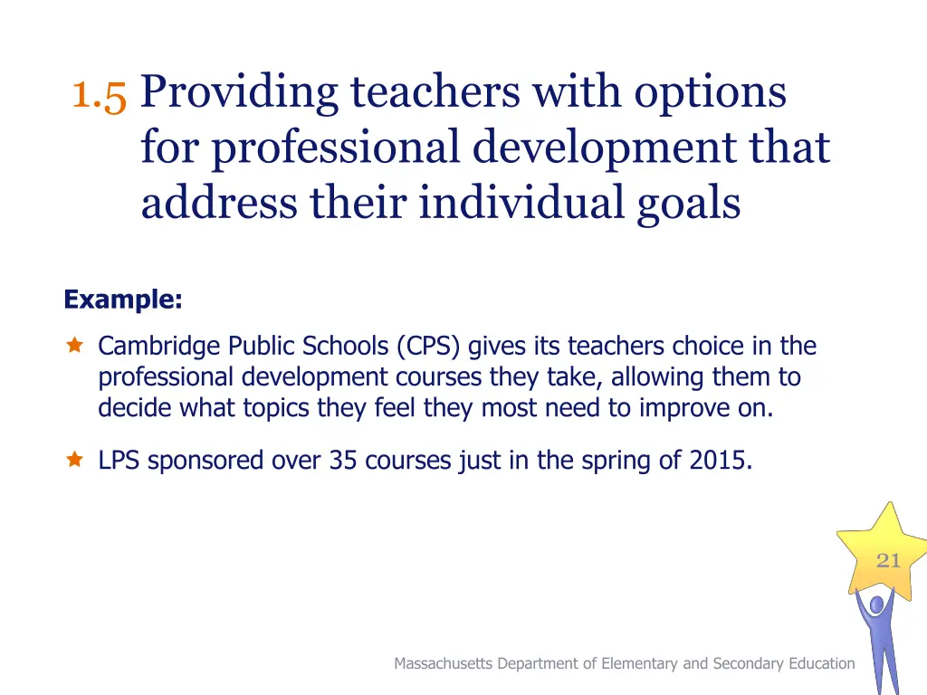 1 5 providing teachers with options