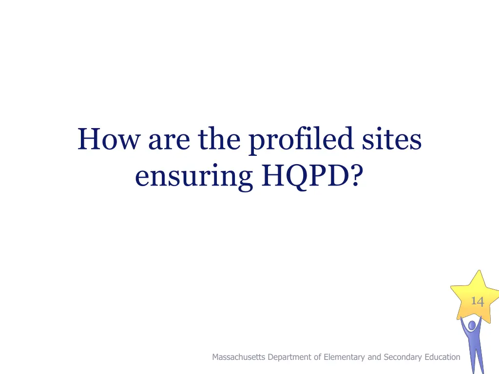 how are the profiled sites ensuring hqpd