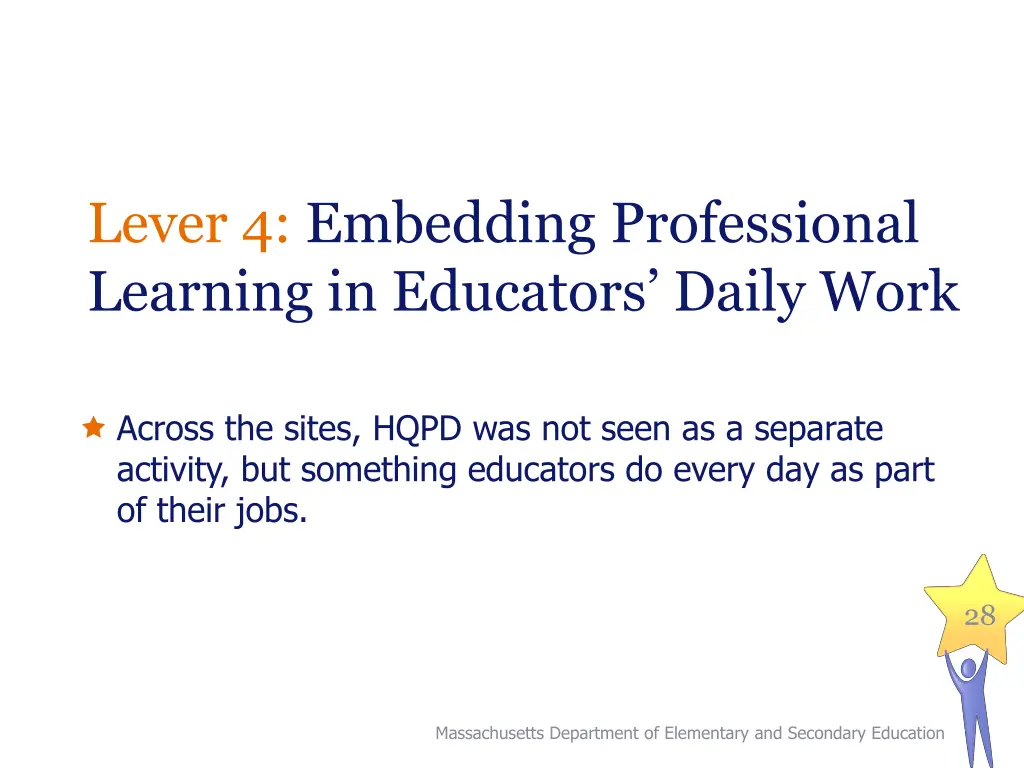 lever 4 embedding professional learning