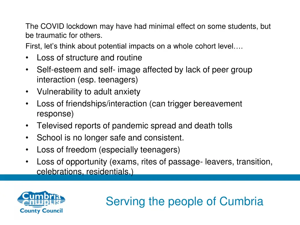 the covid lockdown may have had minimal effect
